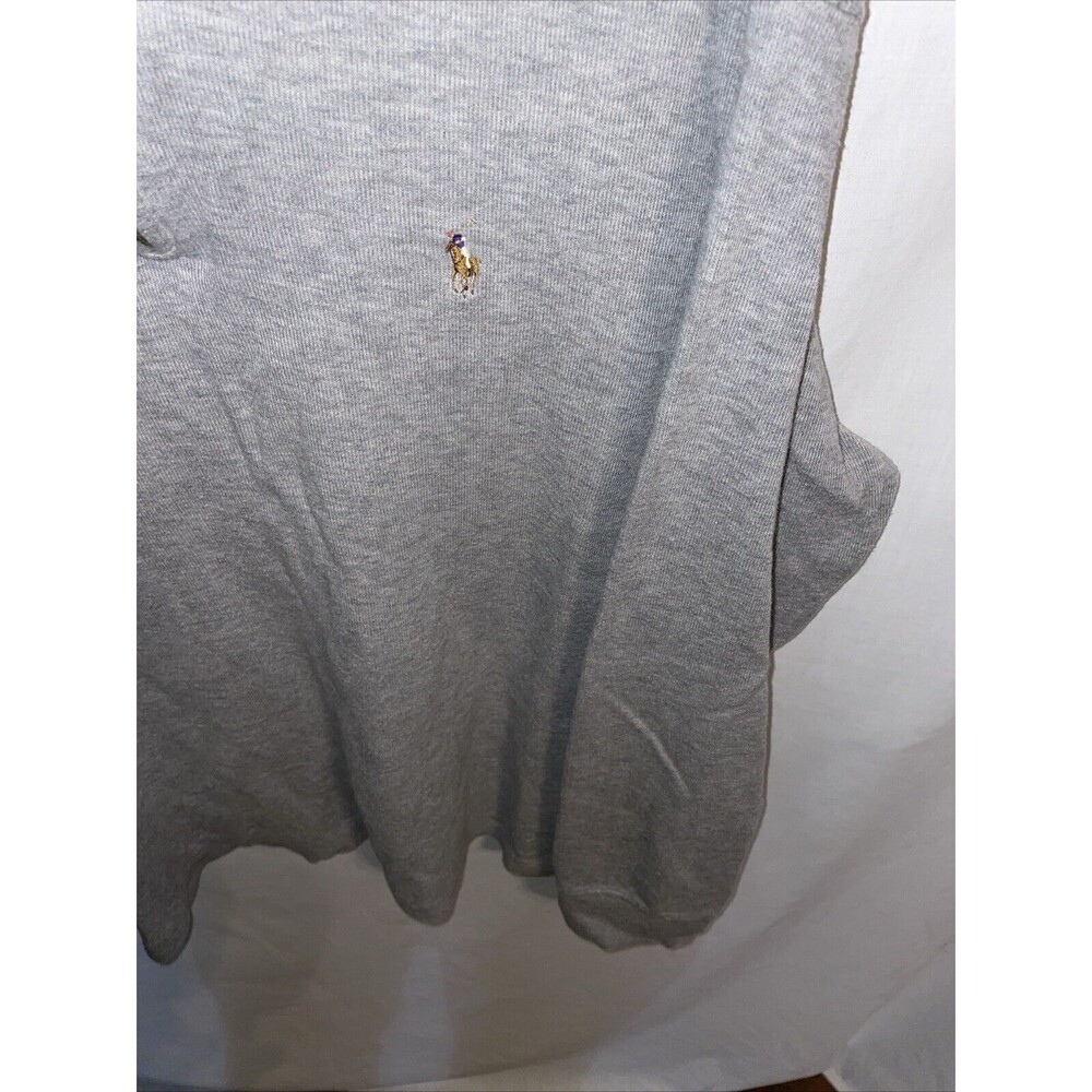Polo Ralph Lauren Estate Rib Men’s Flesh Pony Sweat Shirt Sz XL Gray Athleisure - Picture 7 of 12